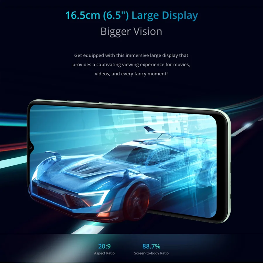 Realme Narzo 50i Global Version NFC-смартфоны 6 5 дюйма HD + 5000 мАч восьмиядерный процессор 8MP AI