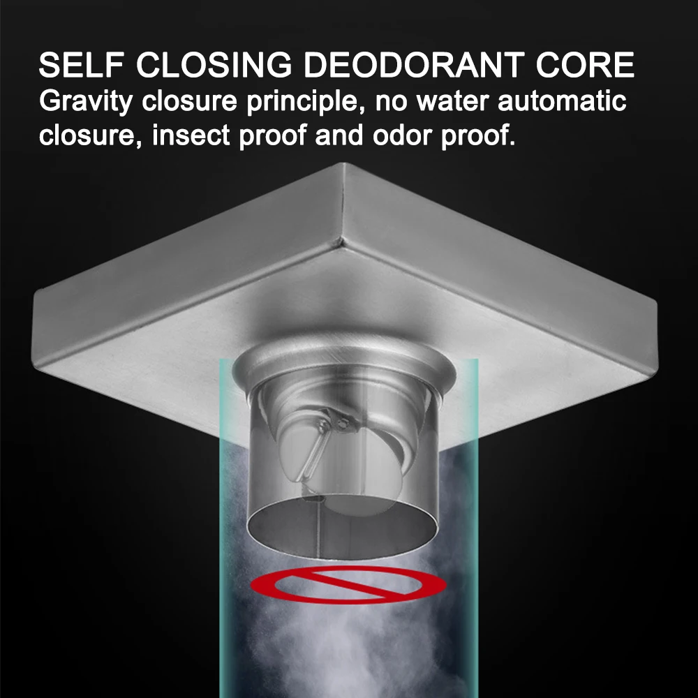 invisible bathroom floor drain 10111215cm square waste filter drainage anti odor shower drain strainer kitchen accessories free global shipping