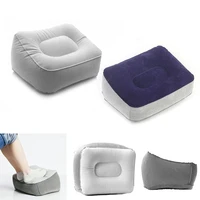 portable inflatable foot rest pillow cushion pvc air travel office home leg up footrest relaxing feet tool reri889