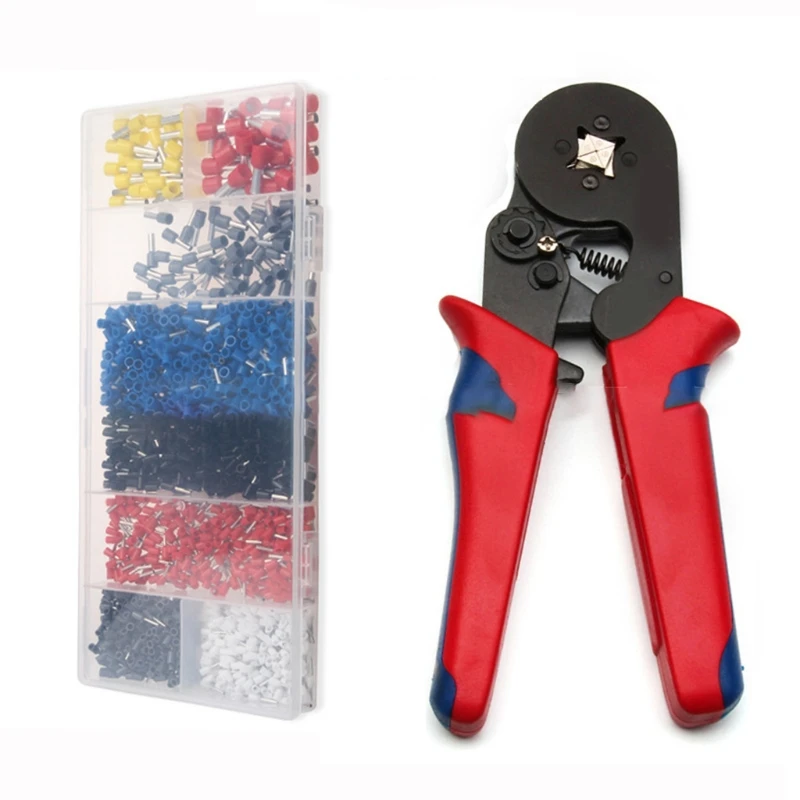 

Crimp Terminals Cable Lugs Assortment Kit Wire Crimp Set Adjustable Ratchet Tool