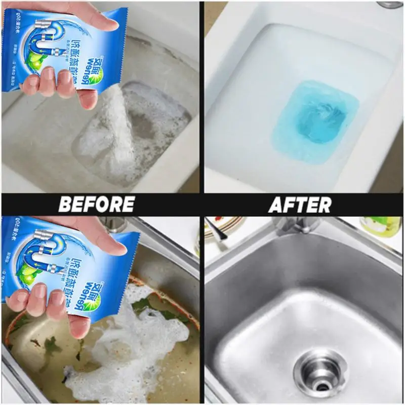 

Drain Cleaner Deodorant Kitchen Toilet Bathtub Sewer Cleaning Powder Pipe Dredging Tool Prevent Blockage Clean Accessories
