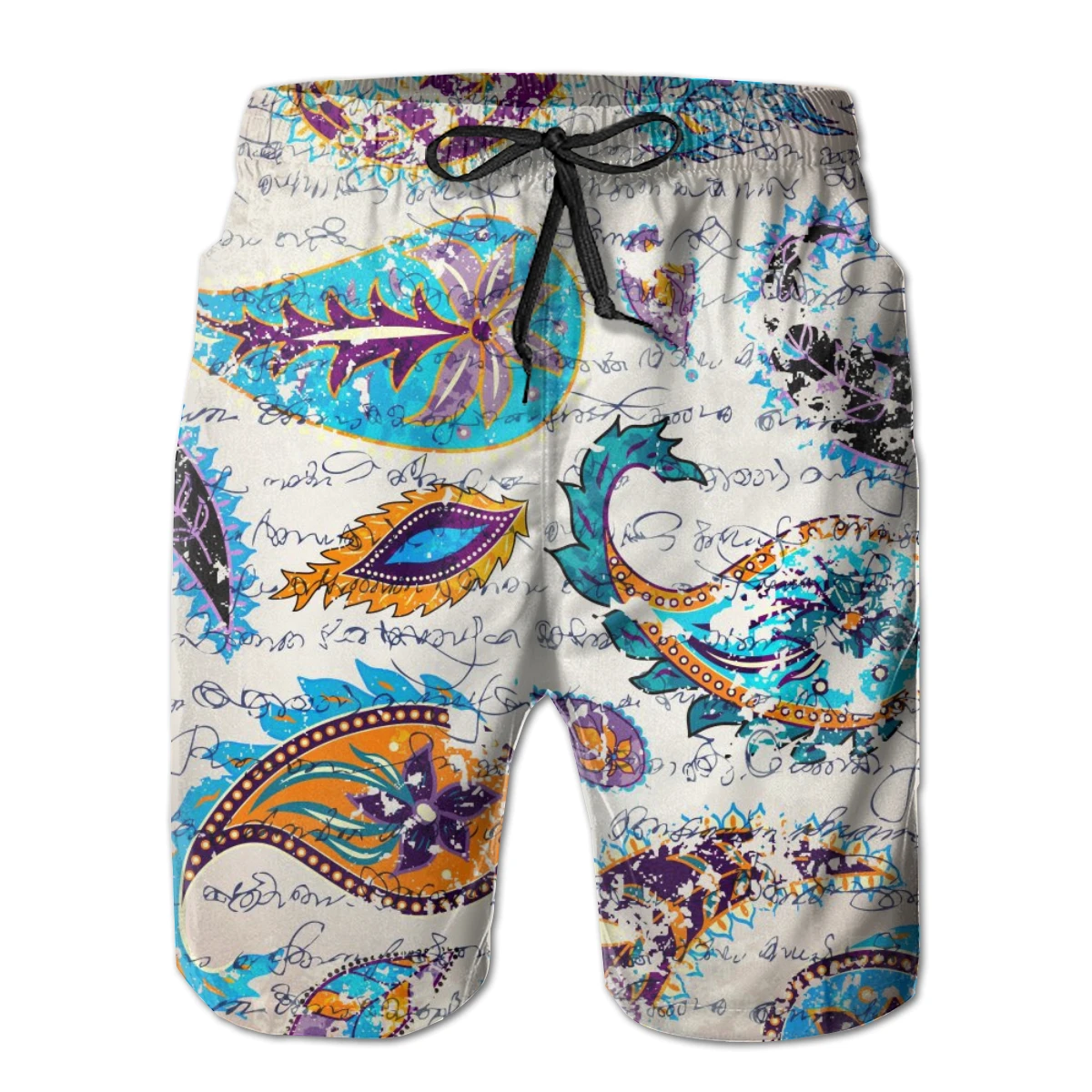 Мужские пляжные шорты быстросохнущие мужские плавки винтажные индийские Пейсли