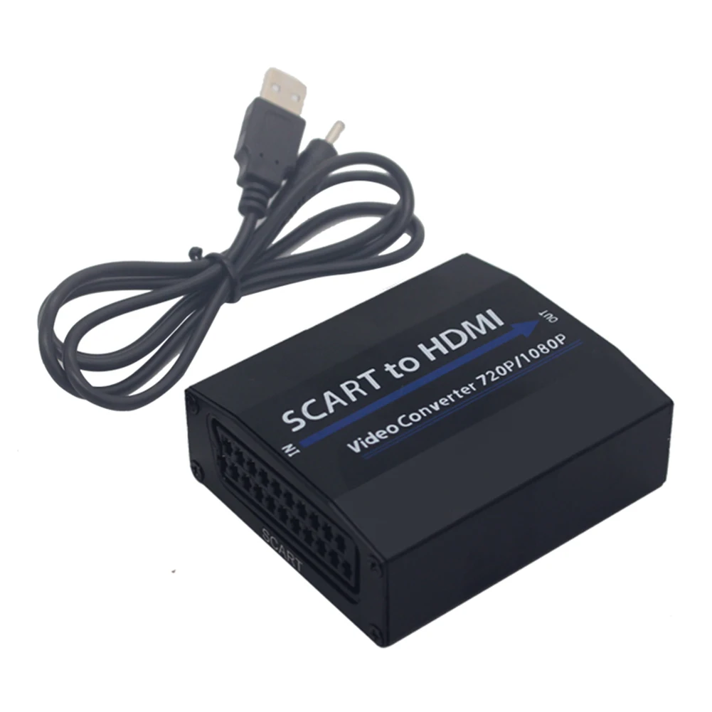 Конвертер SCART в HDMI видео аудио адаптер Коробка PAL NTSC конвертер цифровой сигнал 1080P
