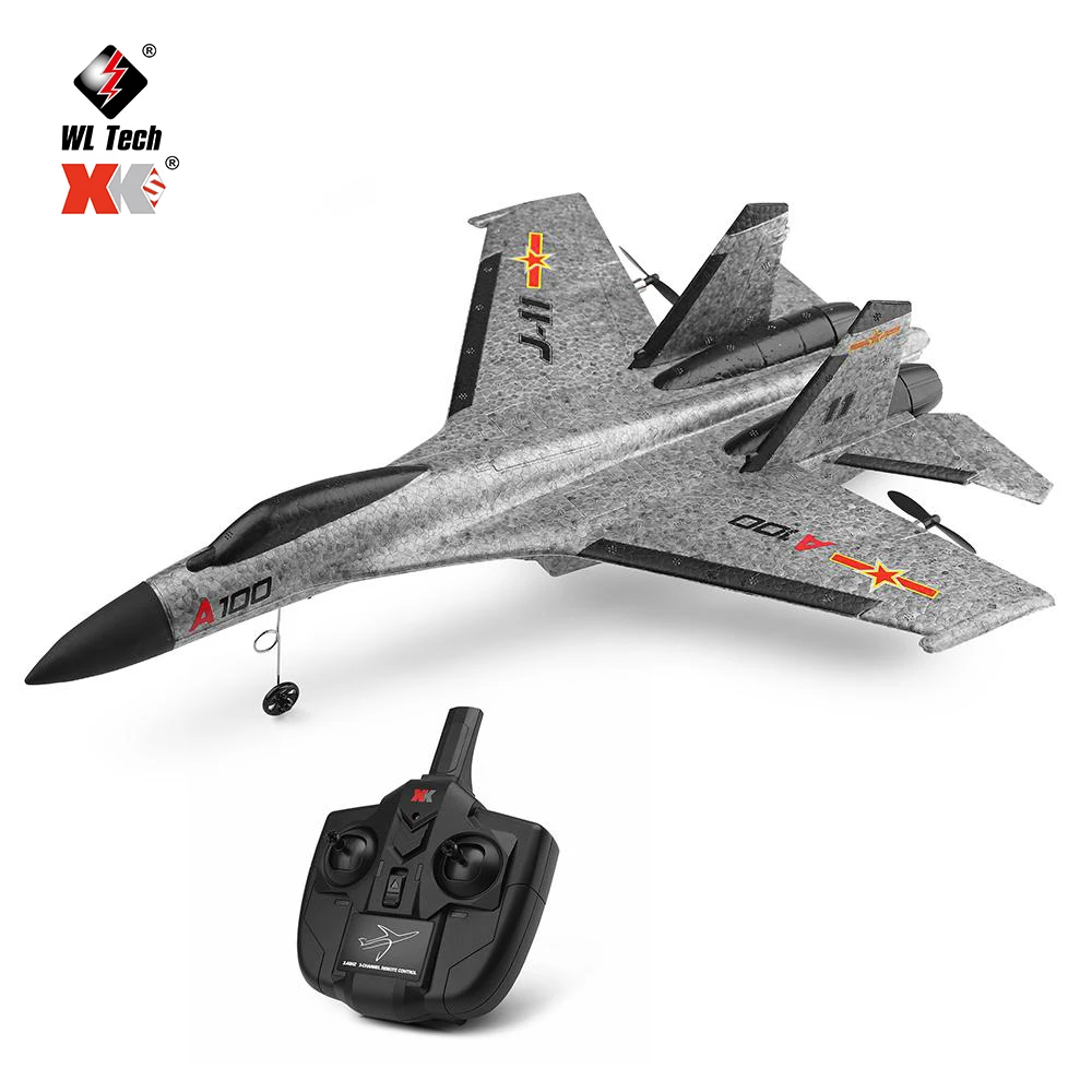 

WLTOYS XK A100-J11 EPP 2.4G 3CH RC Airplane Fixed 340mm Wingspan Wing Aircraft Built-In Gyro Grey RTF RC Helicopters
