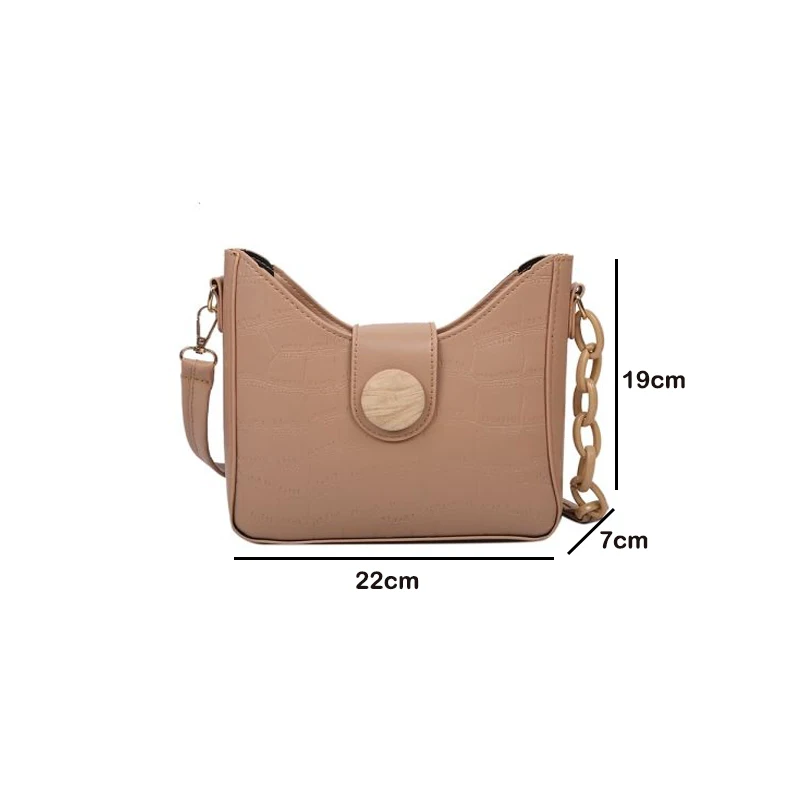 

Square Hasp Bucket Bag Handbags for Women 2020 New Trend Chain Design Shoulder Strap Solid Color Underarm Crossbody Shoulder Bag