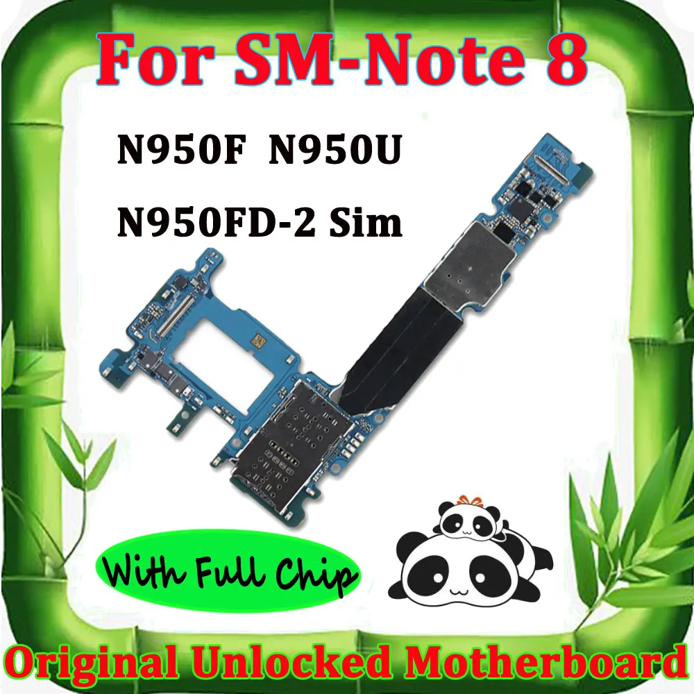 Для samsung Galaxy Note 8 N950F N950U N950FD Две сим-карты Оригинальная разблокированная материнская плата с чипами