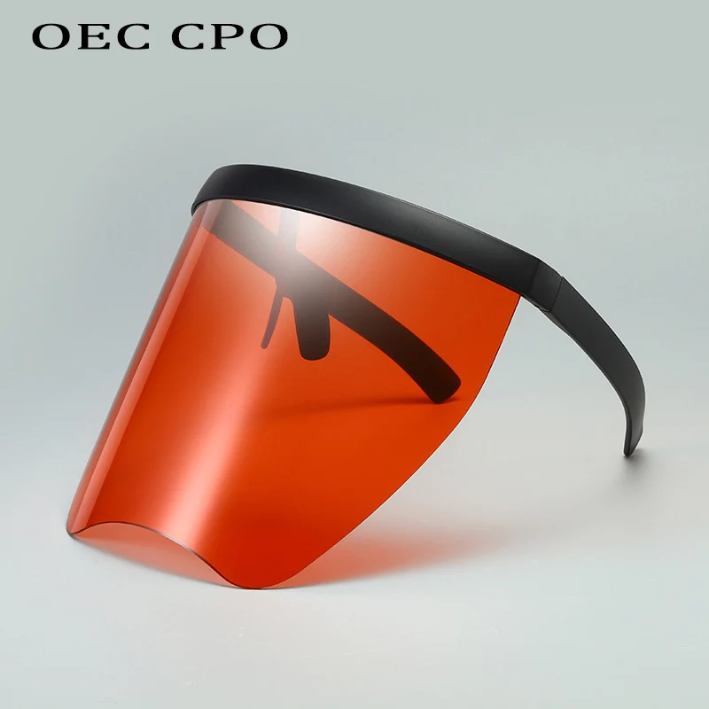 

Oversized Goggle Sunglasses Women Men Big One-piece Mask Winfproof Sun Glasses Men Rimless Cool Glasses UV400 O699