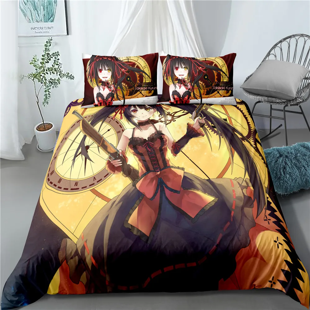 Дата борьба Постельное белье из микрофибры пододеяльник подушка чехол с