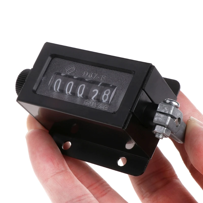 

D67-F 5 Digits Mechanical Pull Stroke Counter Black Casing Resettable