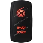 Автоматический тумблер, 12 В, 24 В постоянного тока, оранжевый светодиод, 5 контактов ВКЛ.ВЫКЛ., переключатель SPST морской класс, водонепроницаемый, IP68, тумблер для автомобиля, лодки