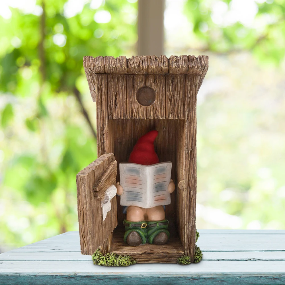 Полимерный гном забывает закрывающаяся дверь скульптура искусство статуи