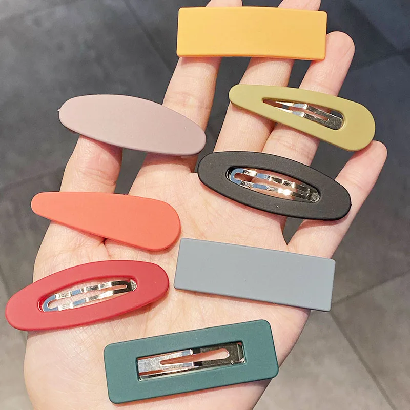 Заколки для волос женские разноцветные матовые 10 шт./компл. |