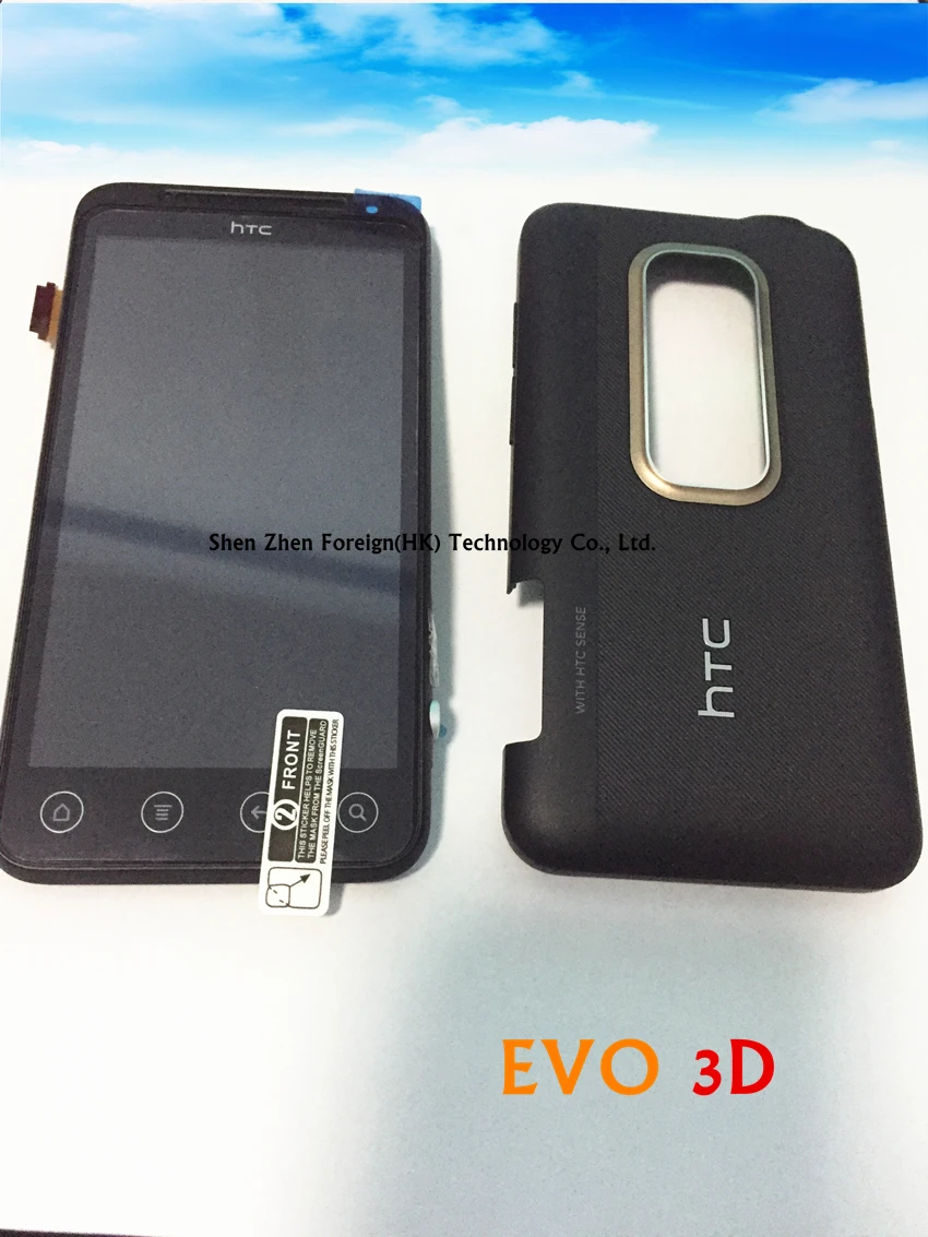 Оригинальный Для htc EVO 3D G17 экран ЖК дисплея в сборе черный с задней панелью|Детали