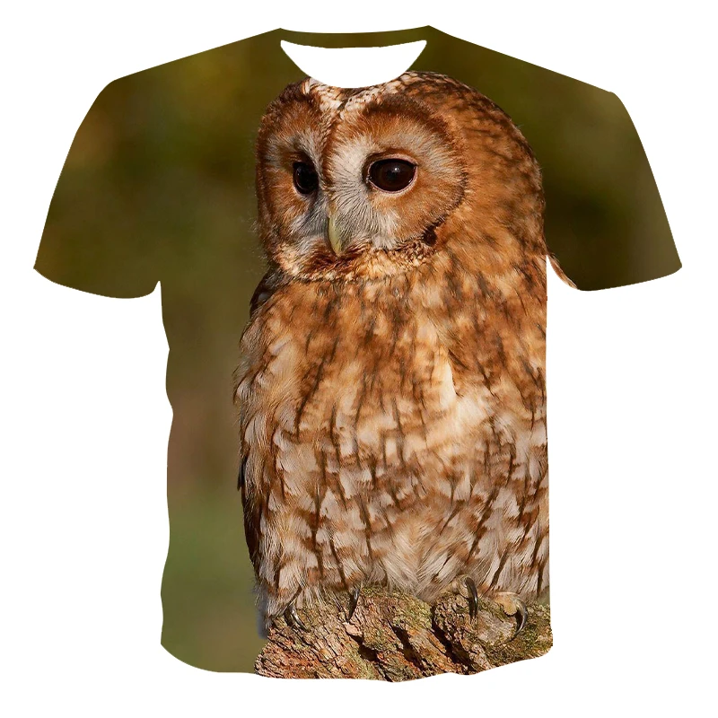 

Summer 2021 European And American New Style 3D Printing Fashion Round Neck Men's Cute Animal Polyester T-shirt 100-6XL