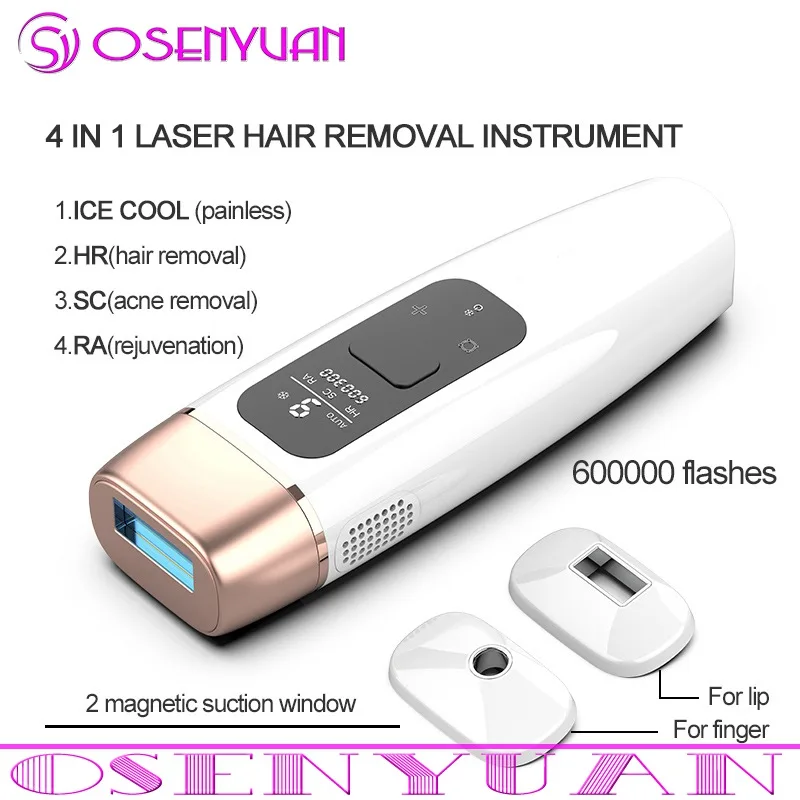 

IPL-лазер для удаления волос 4 в 1, эпилятор для долговременного эффекта, с ЖК-дисплеем, 600000 вспышек, подходит для области подмышек