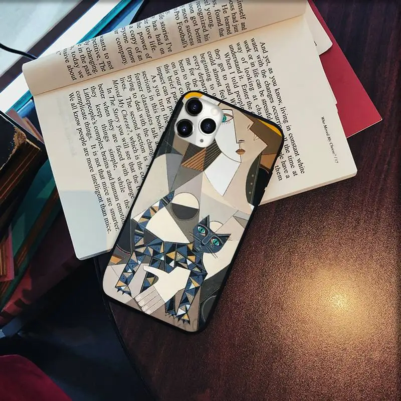 

Picasso abstract art style Phone Case for iPhone 11 12 pro XS MAX 8 7 6 6S Plus X 5S SE 2020 XR Soft silicone