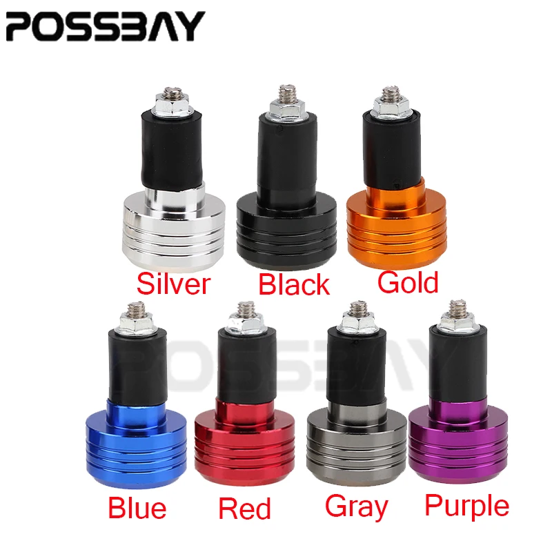 Алюминиевые ручки POSSBAY 7/8 дюйма для мотоцикла руль ручка колпачок руля
