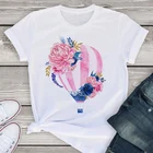 Женская футболка из полиэстера с принтом букета воздушных шаров и коротким рукавом