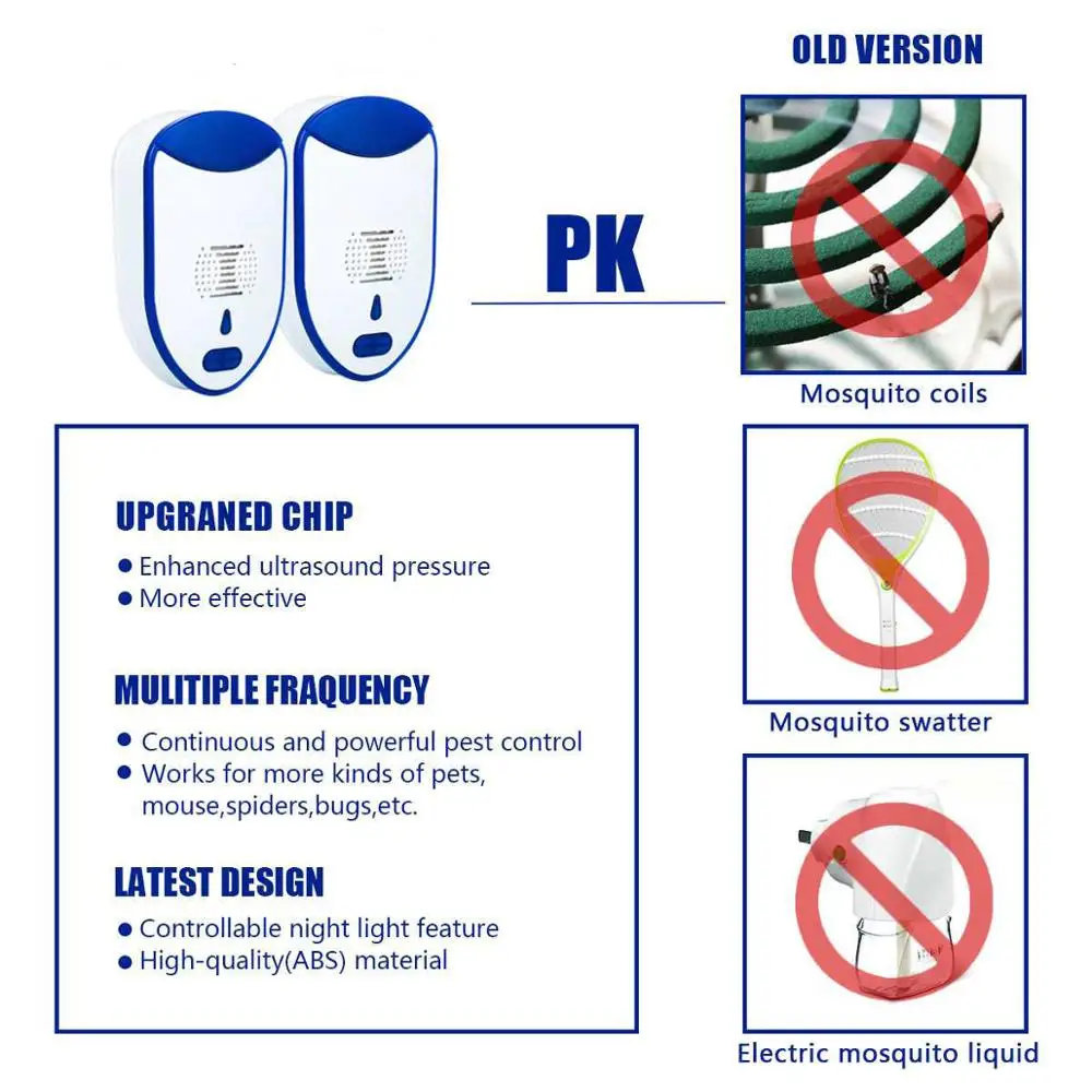 2 шт. вредителями отклонить ультразвуковой электромагнитной средство от