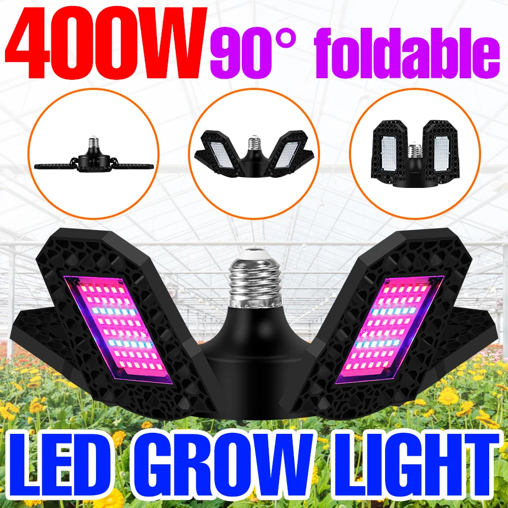 

E27 Plant Lamp E26 LED Phyto Light 220V Full Spectrum Bulb 200W 300W 400W LED Greenhouse Hydroponic Flower Seeds Grow Lamp 2835