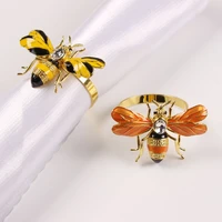6pcslot creative exquisite napkin ring animal insect napkin buckle holiday party tableware napkin ring desktop decoration