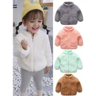 Пальто с длинными рукавами на осень и зиму для новорожденных, детская одежда, хлопковые куртки на молнии для детей, одежда для мальчиков и девочек