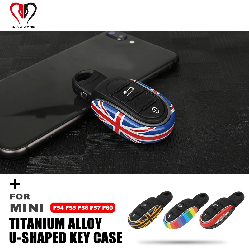 Чехол для автомобильного ключа из титанового сплава Mini Cooper F54 F55 F56 F57 F60 Clubman Countryman