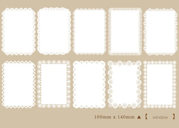 window 100x140mm Kawaii милый цветок кружева выдалбливают бумаги прозрачный Memo маркер для доски канцелярский школьный офисный поставки пуля журнал sl2145 - Цвет: window 100x140mm