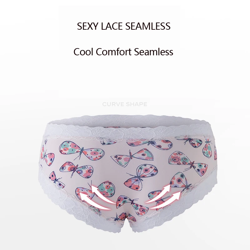 Женское кружевное нижнее белье LANGSHA 3 шт./компл. бесшовные трусики | Женская одежда