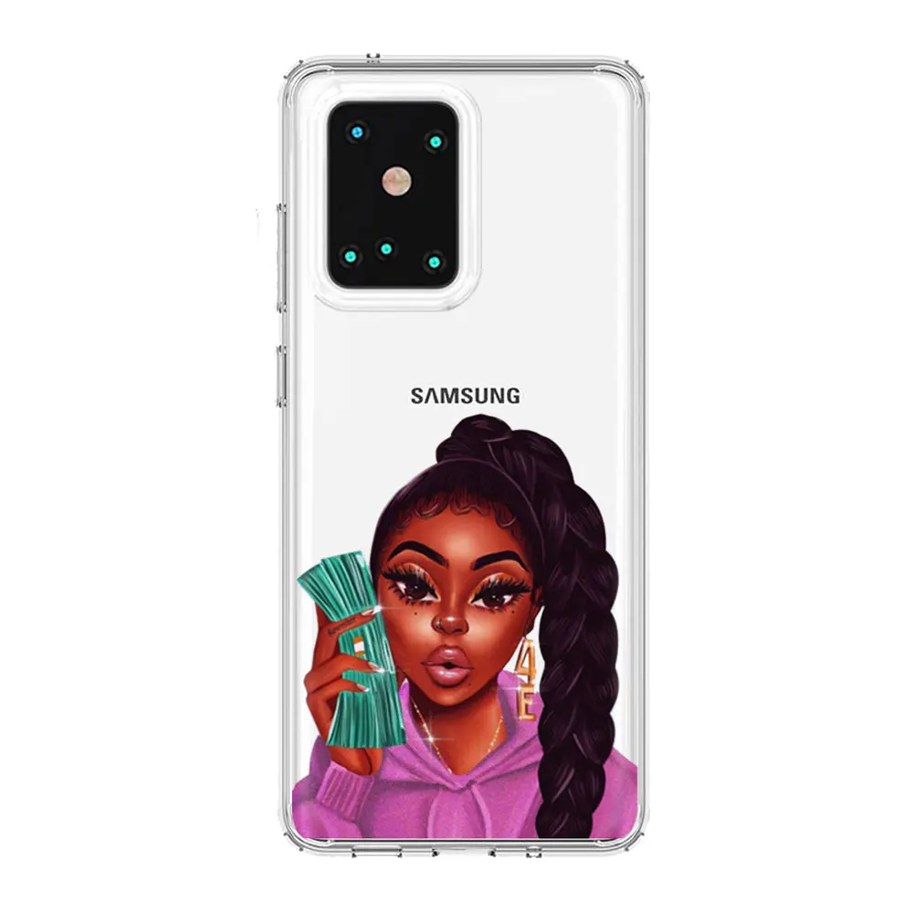 

Cute Black girl magic Afro black queen phone case for iPhone 11 pro max 6s 8 7 Plus 5s se X XS MAX XR Silicone Soft TPU Case