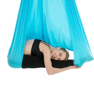 5*2,8 м гимнастический домашний фитнесс высокопрочный нейлоновый гамак для аэройоги Антигравитационные качели для бодибилдинга пилатеса йоги пояс 16 цветов