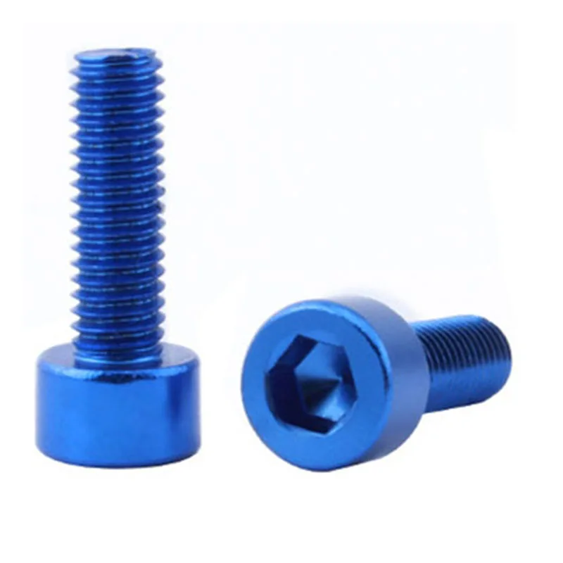 2PCS Blue 2 шт., велосипедный держатель для бутылки с водой, винты для бутылочной клетки, винты для велосипедной бутылки, болты для велосипедной бутылки, винты из алюминиевого сплава, аксессуары для ремонта велосипеда - Цвет: 2PCS Blue