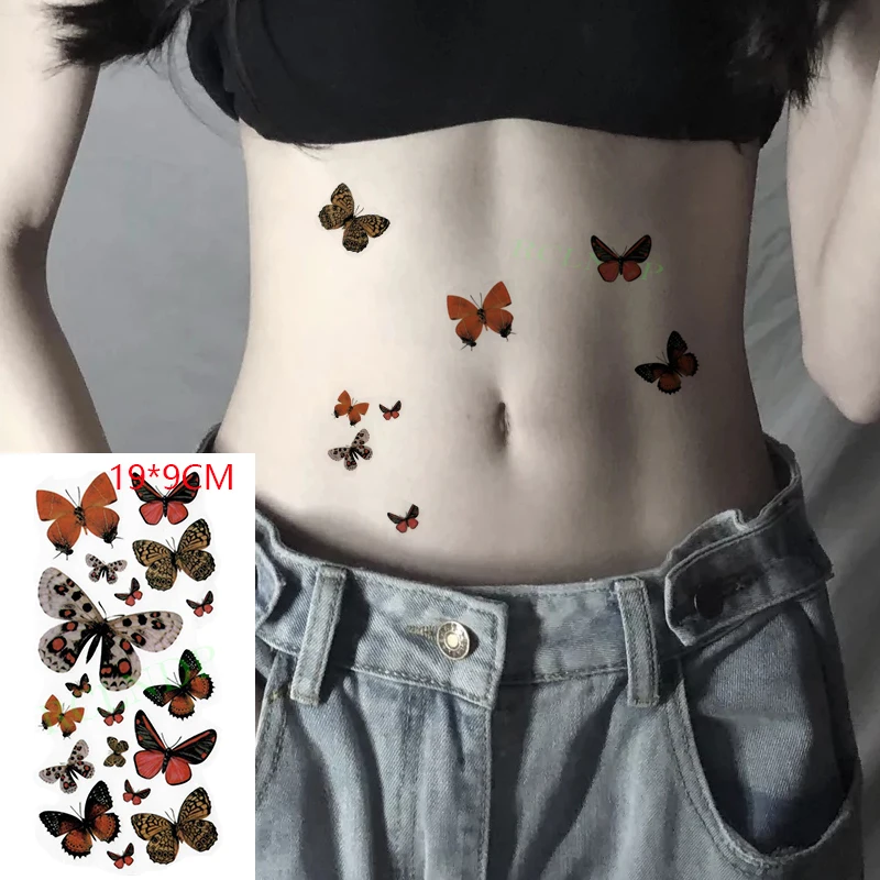 Waterproof Temporary Tattoo Sticker ins Diverse butterfly sexy Body Art flash tatoo fake tatto for Women Men