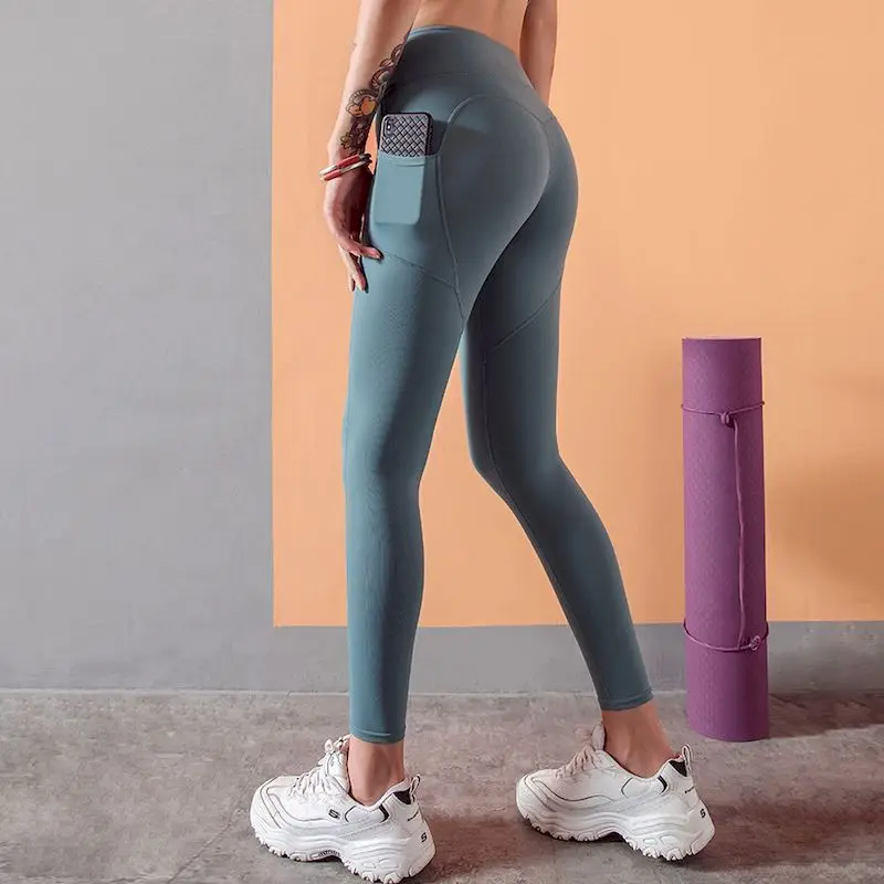 

Autumn Women Leggings Sweatpants Female Training Exercise Pants High Waist Casual Yoga Workout Running Outdoor Flexible Pocket