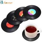 Подставка под чашку в стиле ретро, пластиковые коврики для записей, подставка под кофе, термостойкие Нескользящие подставки под горячие напитки, кухонный Декор для дома