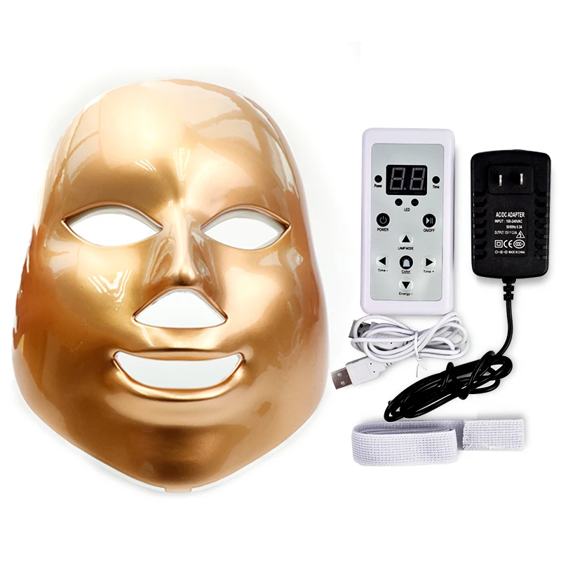 Светодиодный маска для лица 7 цветов фотон терапия против морщин машина