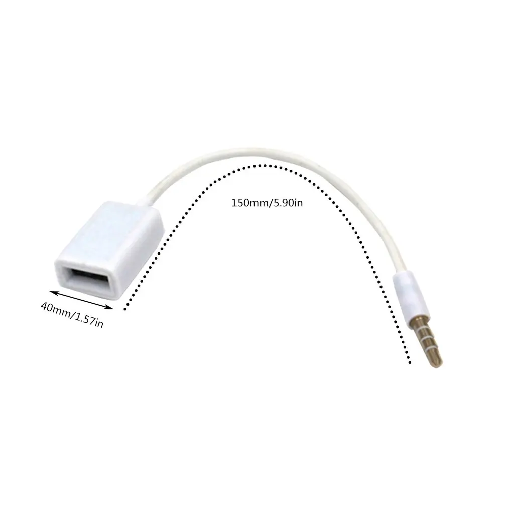 Портативный AUX к USB 3 5 мм штекер Aux аудио разъем 2 0 Женский кабель конвертер шнур