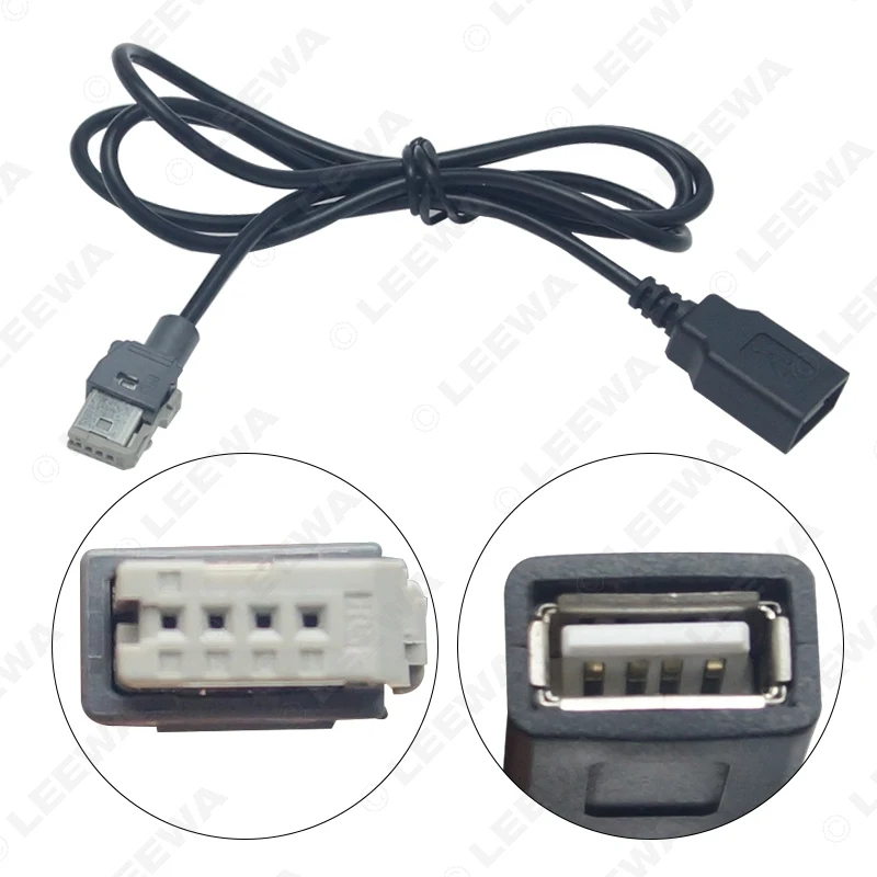 LEEWA 10X Оригинальный стандартный CD аудио разъем USB адаптер Conector для Peugeot 307 408 Citroen C4 C5 кабель передачи данных