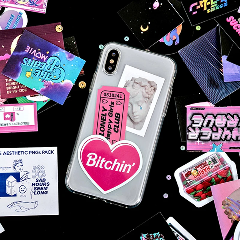 40 шт. стильные декоративные наклейки Vaporwave в стиле INS эстетические крутые с