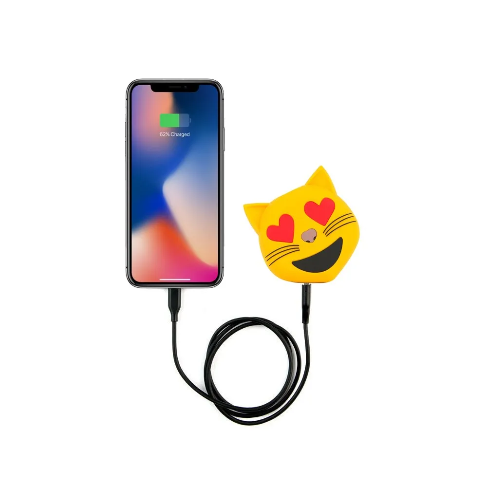 Mojipower внешняя батарея для мобильного телефона 2600 mAh powerbank забавный красочный