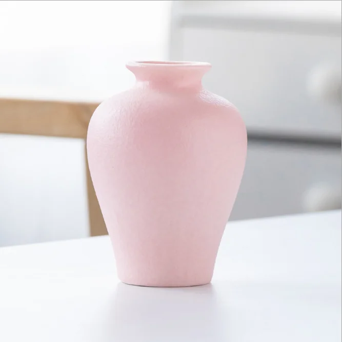 

White ceramic vase living room decoration home decor flower container modern wedding centerpiece Table Top Vase for Floral H22cm