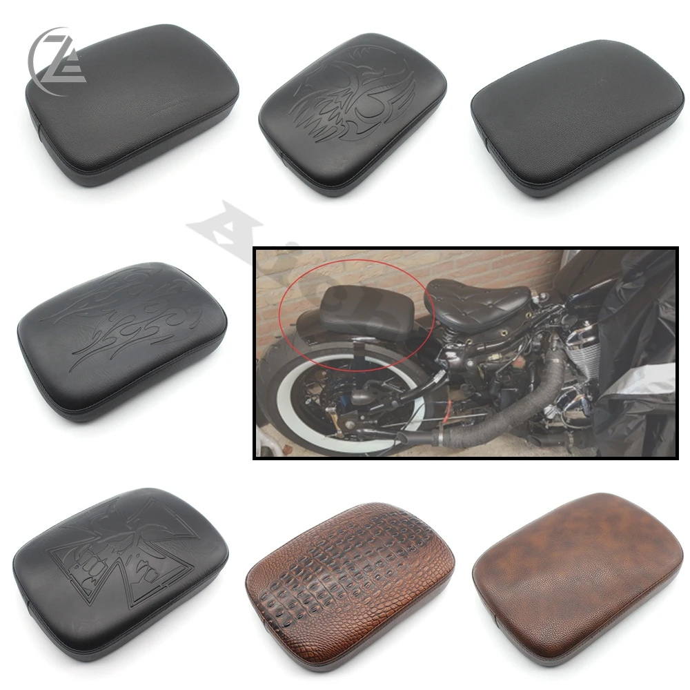 ACZ Motorcycle Multi Pattern Suction Cup Rear Pillion Passenger Pad Seat for Harley Davidson Bobber Chopper