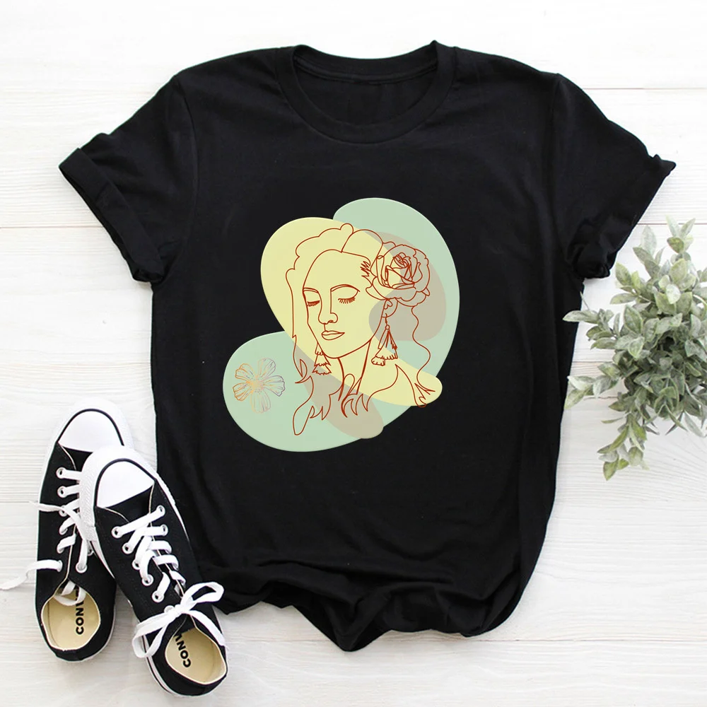 

girl Print T Shirt Women Summer Harajuku T Shirt Fashion Tops Female T-shirt Casual Tee Woman Clothing TX8966