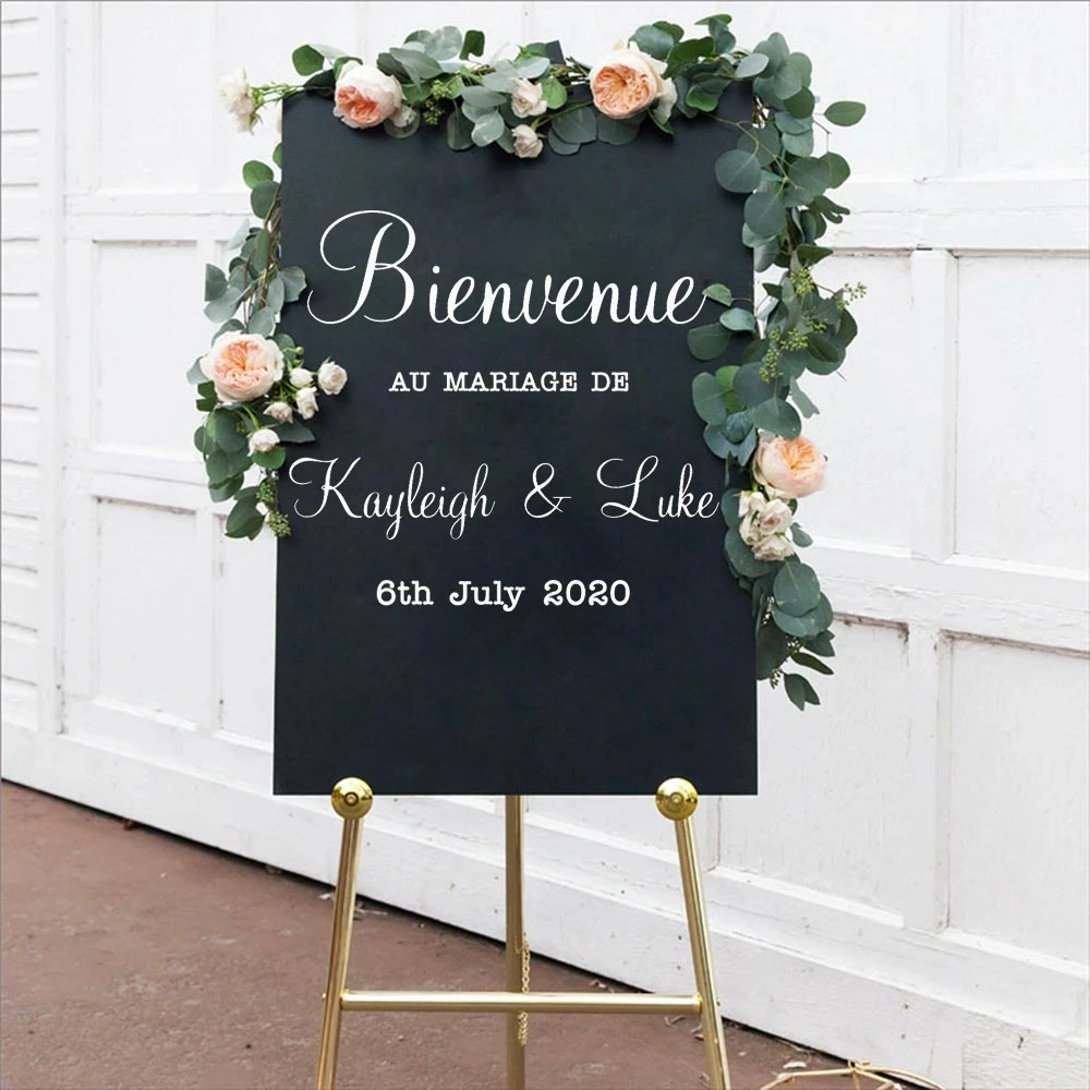 

Свадебная виниловая наклейка, наслаждайтесь и Веселитесь во французском стиле, имена на заказ, свадебные приветственные зеркальные фрески,...