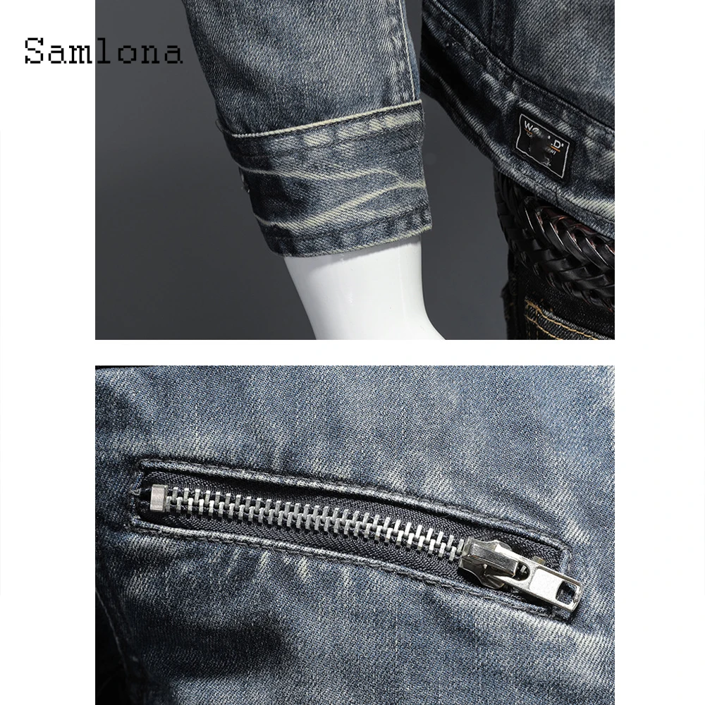 

Garmenting Fashion 2021 New Spring Mens Denim Jackets Zipper Slim Jean Denim Jacket Winter Warm Velvet Coats Sexy Men Clothing