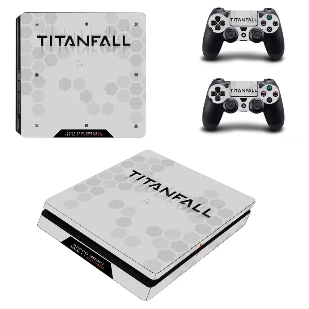 PS4 Slim sticker s Titanfall 2 PS 4 Play station Виниловая наклейка Pegatina для playstation консоль и