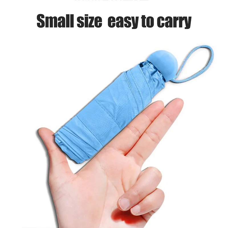 

Mini Folding Capsule Small Umbrella With Pill Package Box Pocket Parasol Rain Anti-UV Portable Travel Umbrella Sunny Rainy Day
