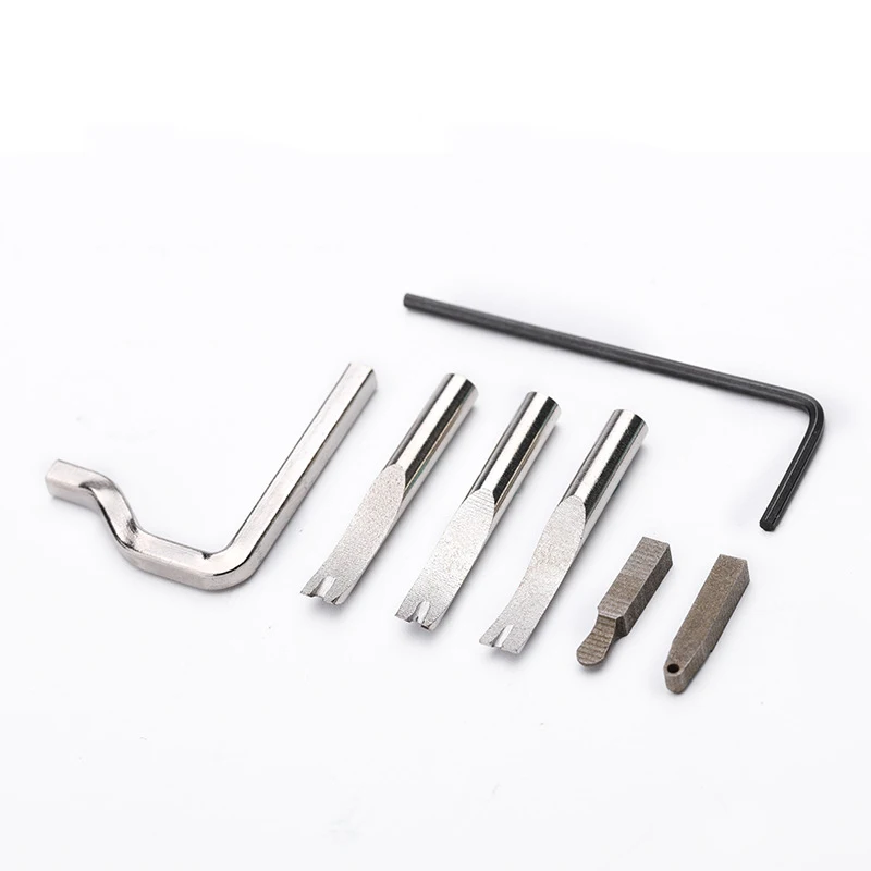 

Multifunctionele Aluminium Handvat Groovende Apparaat Leer Tool Voor Verwerking De Randen Van De Huid Lederen Craft Stiksels Vou