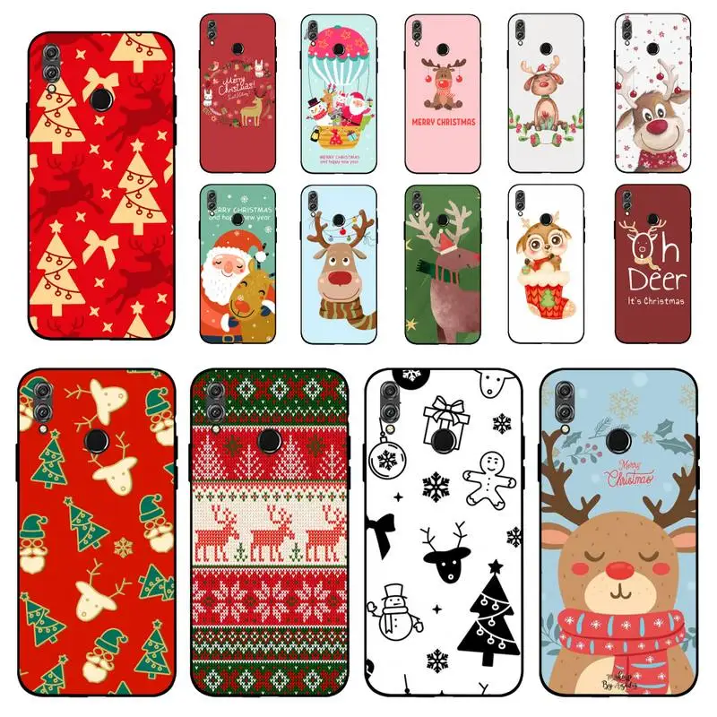 

MaiYaCa Christmas Cartoon Deer Phone Case for Huawei Honor 10 i 8X C 5A 20 9 10 30 lite pro Voew 10 20 V30