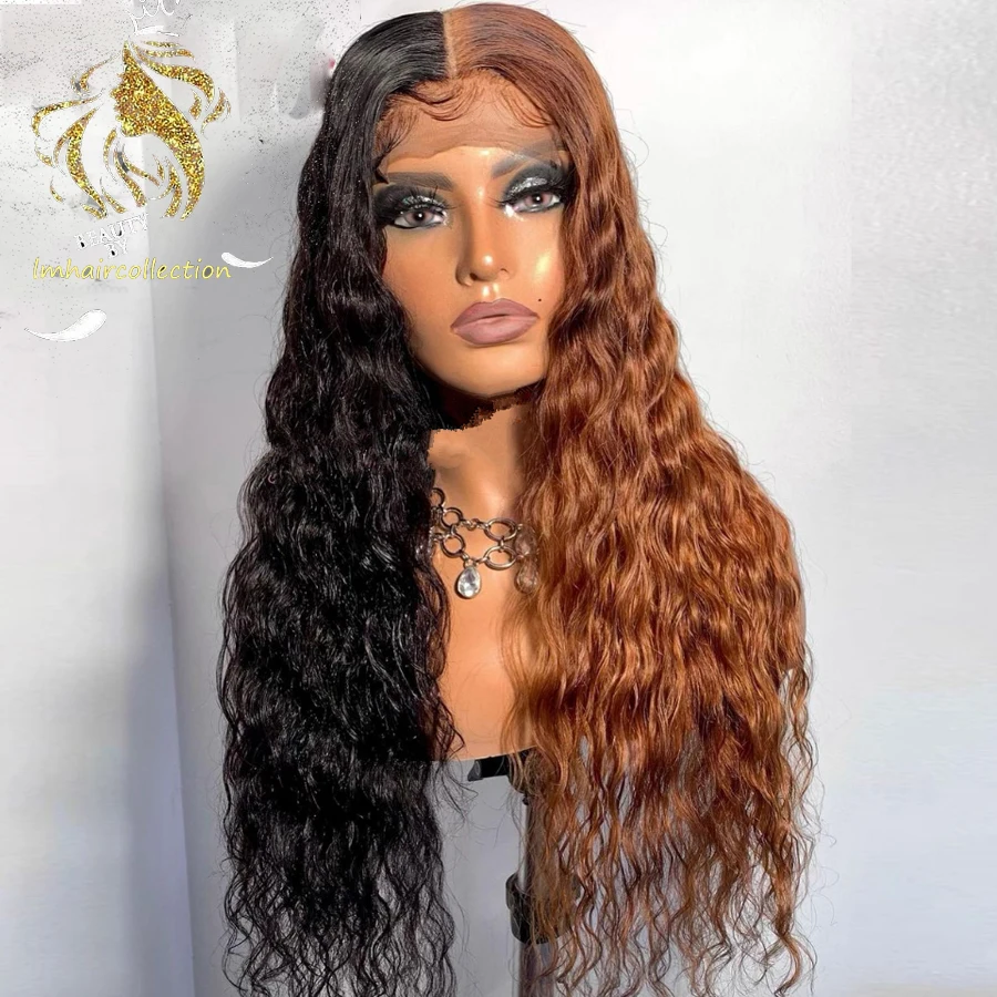 

Highlight 13x4 Lace Front Human Hair Wigs For Women Deep Wave 4x4 Glueless Lace Closure Wig Prelucked Hairline 180 Density